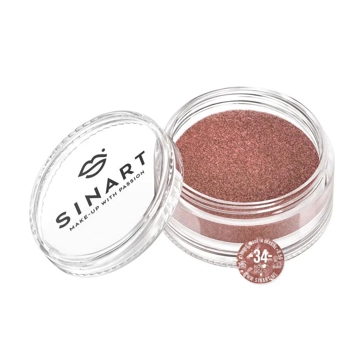 Пігмент для повік Sinart Make-Up With Passion, 34 Rosy Gold, 1 г